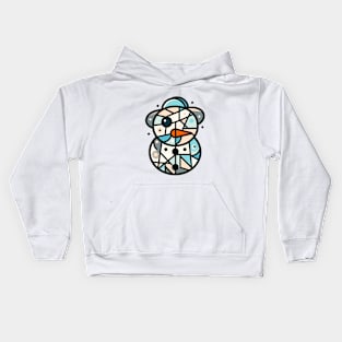 Portrait of Snowman Kids Hoodie